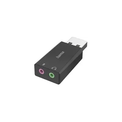 Hama Външна звукова карта USB-А, 2 x 3.5 mm аудио жак, стерео (HAMA-200323)