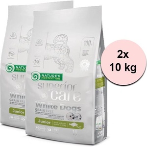 Nature's Protection SC GF Бялo куче Junior Бяла риба Малки и Мини 2 x 10 кг