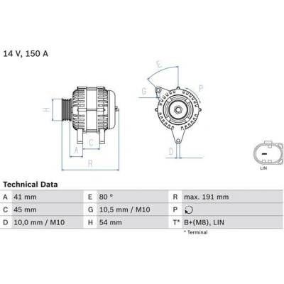 Alternátor BOSCH 0 986 083 620