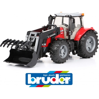 Bruder 3047 Traktor Massey Ferguson 7600 s čelným nakladačom