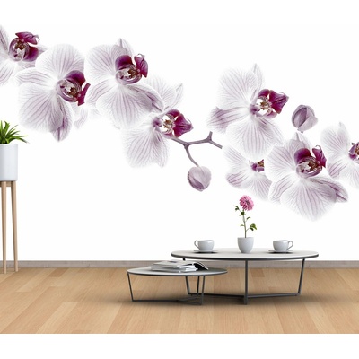 Decono Фототапет Флорал в Лилаво и Бяло