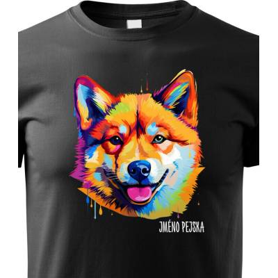 Dětské tričko Americká Akita Barva Černá Canvas Dětské tričko 2418