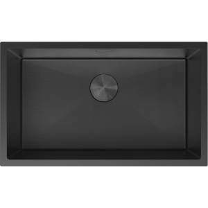Mexen Trixo стоманена мивка с 1 отделение 750 x 440 мм, черна HC - 6415751000-70HC (6415751000-70HC) Мивка за вграждане