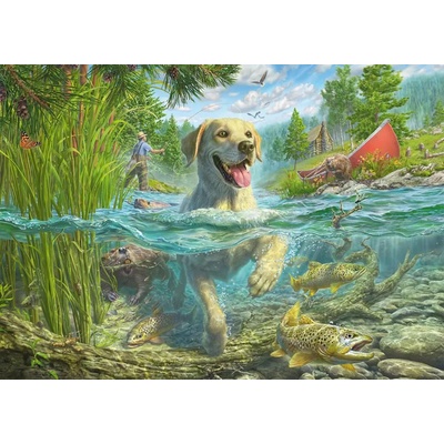 SCHMIDT Labrador na rybách 1000 dílků