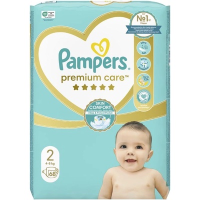 Pampers 4 - 8 кг. Pampers Premium Care 2 68 броя