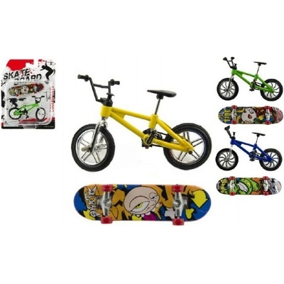 Teddies Skateboard prstový a koleso plast 10cm asst na karte