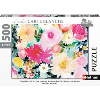 Nathan - Puzzle Dahlias and roses - 500 piese