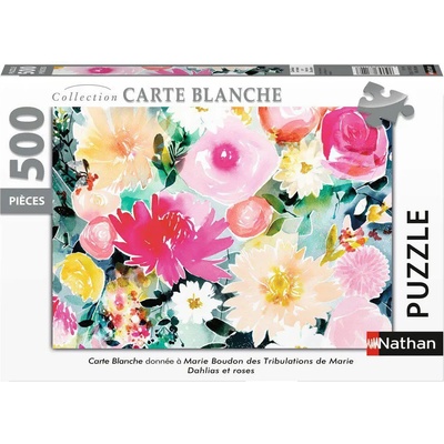 Nathan - Puzzle Dahlias and roses - 500 piese