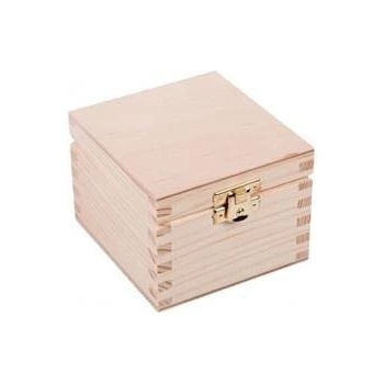 Dřevobox Dřevěná krabička 10 x 10 x 8 cm KRD30