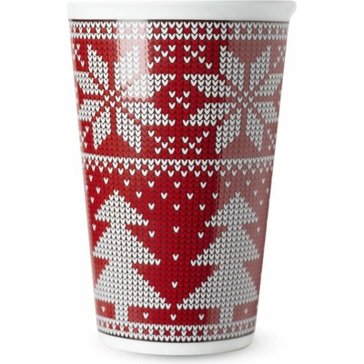 Coffee Hrnek to go zimní dekor červený 440 ml