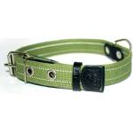 COLLAR Памучен рефлектиращ нашийник - 38 - 50см, 25мм - зелен