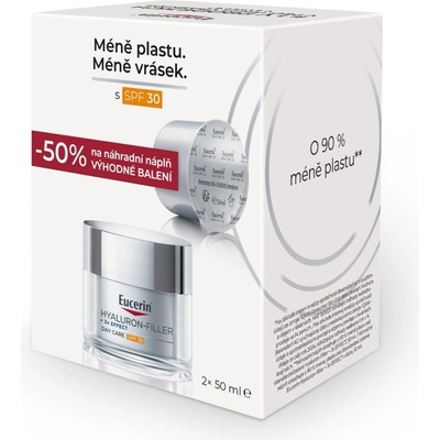 Eucerin Hyaluron Filler + 3x Effect SPF30 denní krém 50 ml + náhradní náplň 50 ml