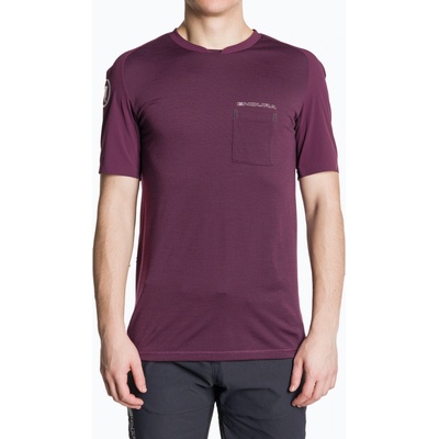 Endura Мъжка колоездачна тениска Endura GV500 Foyle Tech aubergine