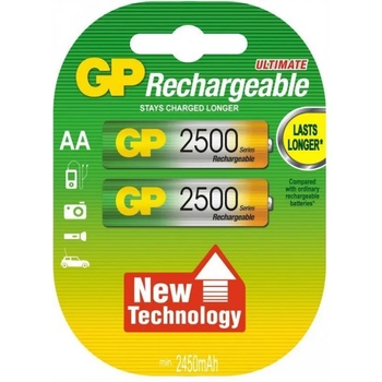 GP Batteries Акумулаторна Батерия GP R6 AA 2450mAh NiMH 2 бр. 250AAHC-EB2 GP (GP-BR-250AAHC-EB2)