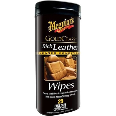 Meguiar's Gold Class Rich Leather Cleaner Wipes 25 ks