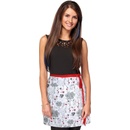 Bellatex zástěra Dita do pasu větvičky šedé