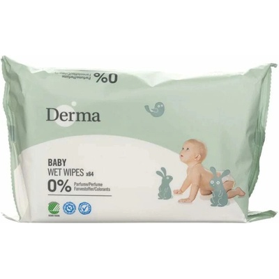 Derma Eco detské vlhčené obrúsky 64 ks