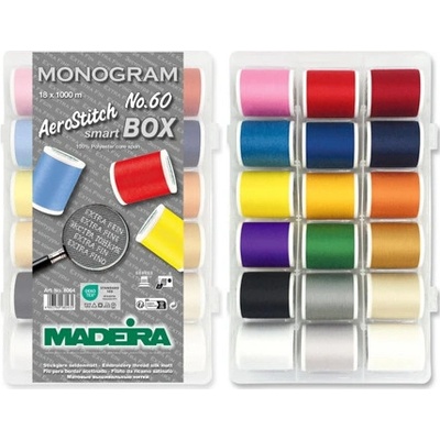 Vyšívací nitě PES Madeira AeroStitch 60 Smartbox (18x1000m)