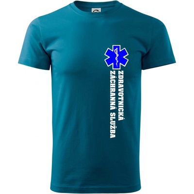 Hvězda života zdravotnická záchranná služba Klasické pánské triko petrolejová