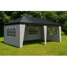 Garthen D71702 Zahradní párty stan - 3 x 6 m, antracit + 6 bočnic