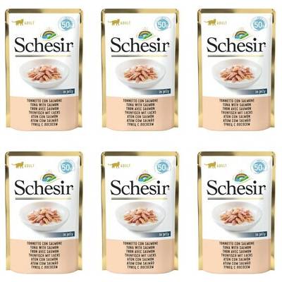 SCHESIR Tuňák s lososem 6 x 50 g