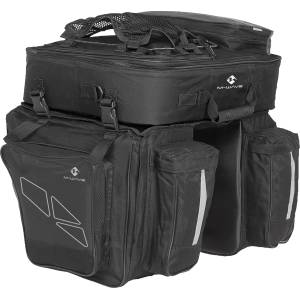 M-Wave Велосипедна дисага M-wave Amsterdam Triple Pannier - Black / Grey - размер 62 l (510-4255-0111)