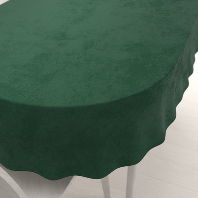Biante Velký sametový oválný ubrus Velvet Premium SVP-012 Zelený 180x240 cm