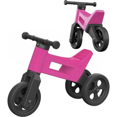 Funny Wheels 2v1 2 kola RŮŽOVÉ plast