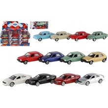 Welly Auto Škodakov/plast 7cm mix druhů na volný chod v krabičce 10x4xks v boxu 1:60