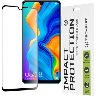Techsuit Протектор за Huawei P30 Lite / P30 Lite New Edition - 111D Full Cover / Full Glue Glass - Черен