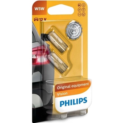 Philips Vision 12961B2 W5W W2,1x9,5d 12V 5W – Hledejceny.cz