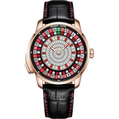 Bonest gatti Мъжки часовник Bonest Gatti Sovereign Roll, Автоматичен, Черен (BG8004-L2)