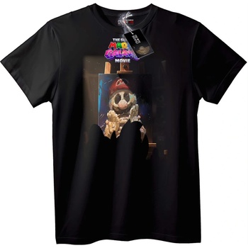 NOONEBRAND Тениска Super Mario Galaxy Филм Skull Изкуство - XS, Black