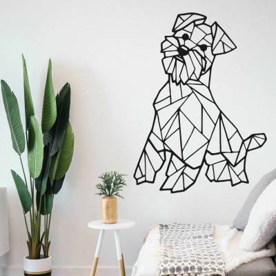 STYLESA Drevený obraz na stenu pes HAFINKO PR0228 čierna: Prírodná preglejka - Topoľ natural 40 x 50 cm 3835-40414 PR0228 HEU+