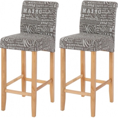 Design-Shop Lance látka písmo, svetlé nohy 2 ks