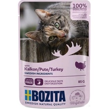 BOZITA Turkey Morčacie v omáčke pre mačky 85 g