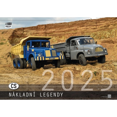 Nástěnný měsíční MAXI CS NÁKLADNÍ LEGENDY velikost 480 x 6 2025