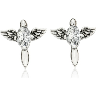 Sam's Artisans náušnice Angel Wings chirurgická ocel INM035
