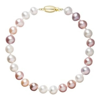 Pavona perlový náramek z říčních perel se zapínáním ze 14 karátového zlata 923004.3/9271A multi