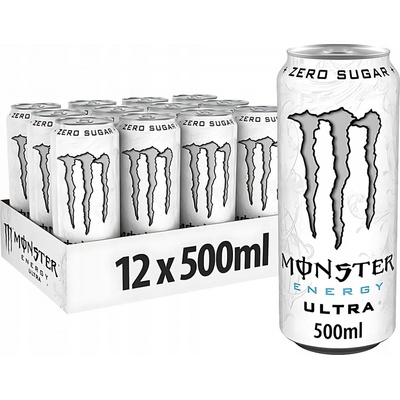 Monster Energy Ultra Zero sycený energetický nápoj plech 12 x 500 ml