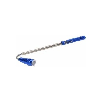 Virone Orno Flashlight Telescopic torch 17-57 cm, 3 LED, 4 x LR44, bent head, magnet, WL-9