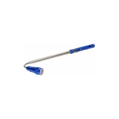 Virone Orno Flashlight Telescopic torch 17-57 cm, 3 LED, 4 x LR44, bent head, magnet, WL-9