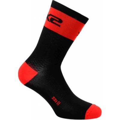 Six2 ponožky SHORT LOGO čierna/červená