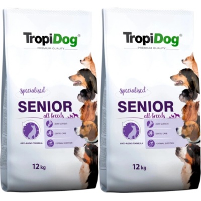 Tropidog Premium Senior starších Morčacie mäso a ryža 2 x 12 kg