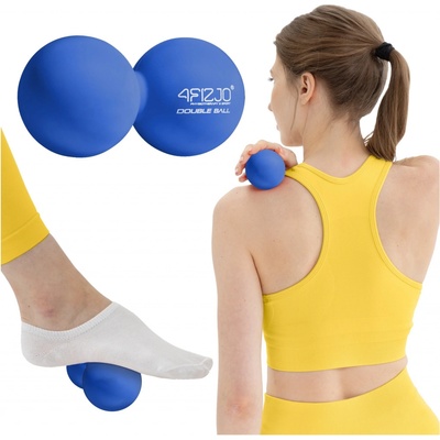 Divio Dvojitý masážní míč DOUBLE BALL modrý