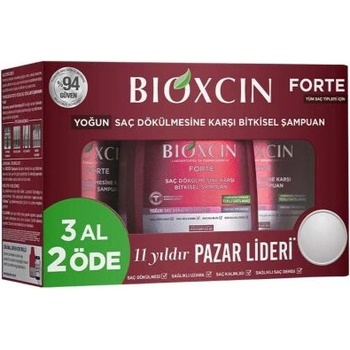 Комплект 3 опаковки Bioxcin Forte Шампоан против интензивен косопад 3x300ml