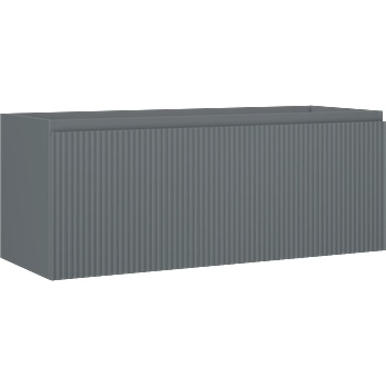 Mexen Rivel шкафче за баня под мивка 120 см, 1 чекмедже, оребрено, графит мат (91A20-12047-1-BF66)