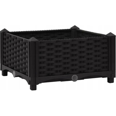 VidaXL Květináč 40 x 40 x 23 cm plast černý