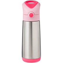 b.box Termoska na pitie so slamkou ružová 500 ml