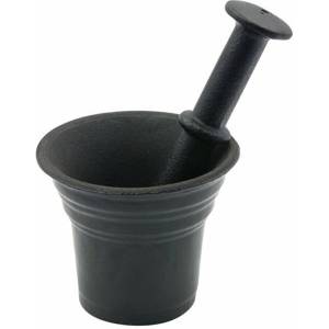 KINGHOFF Хаванче и пестик Kinghoff KH 1196, 17x10 см, Изцяло чугунен, Черен